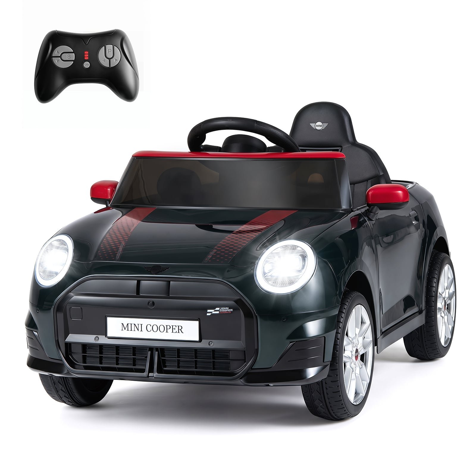 12V elektrinis automobilis vaikams mini dizaino su nuotoliniu valdymu (Juoda)