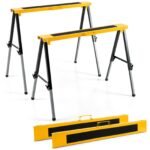 Atraminiai reguliuojamo aukščio metaliniai stovai 2 vnt (Geltona)