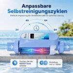 Automatinis druskos chloro generatorius baseinams iki 18 m³ (Mėlyna) – Paveikslėlis 2