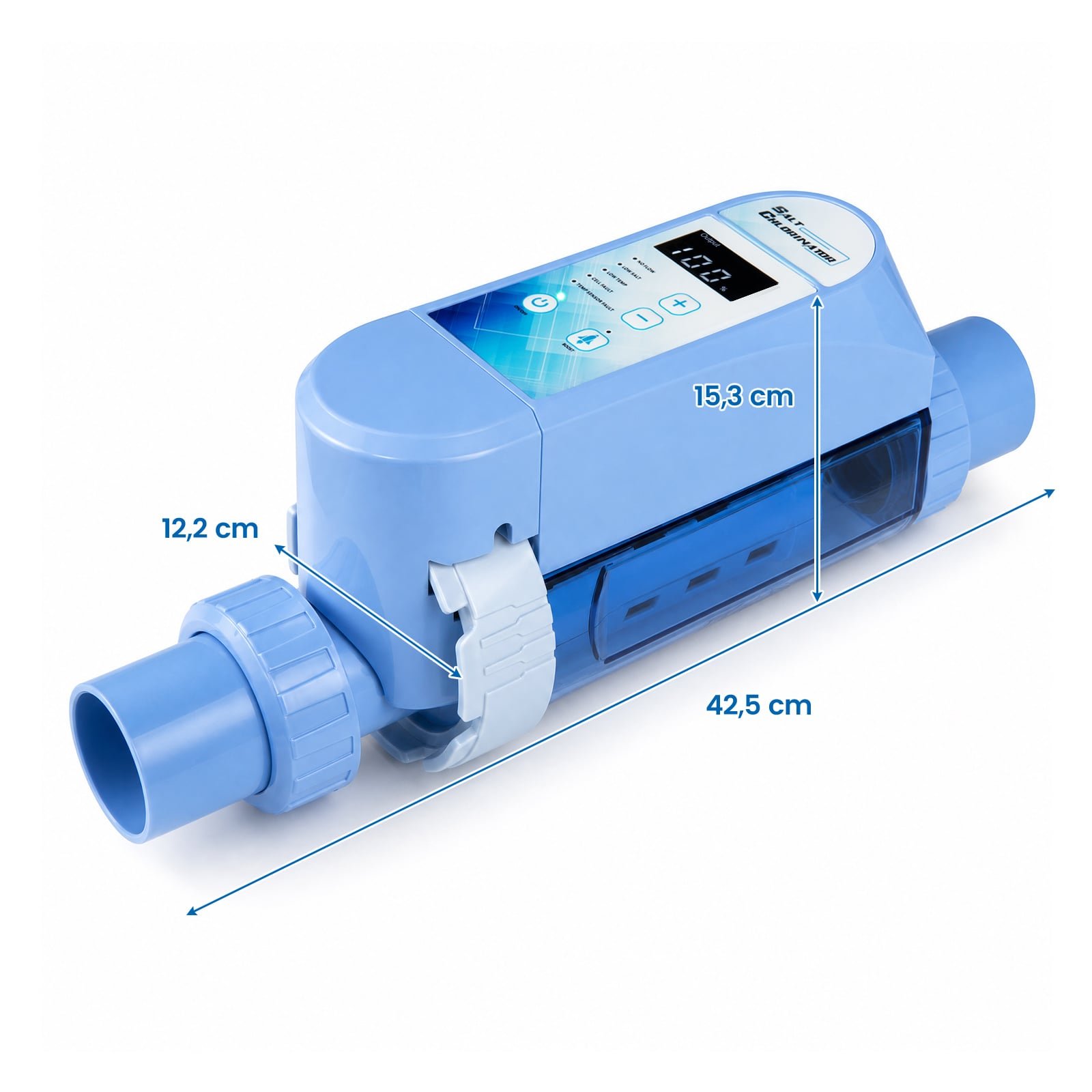 Automatinis druskos chloro generatorius baseinams iki 18 m³ (Mėlyna) Automatinis druskos chloro generatorius baseinams iki 18 m³ (Mėlyna)