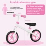 Balansinis dviratukas ultralengvas su reguliuojamu vairu ir sėdyne (Rožinė) – Paveikslėlis 2