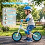 Balansinis dviratukas itin lengvas su reguliuojamu vairu ir sėdyne (Mėlyna) – Paveikslėlis 4