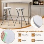 Baro kėdė sulankstoma kompaktiška su HDPE sėdyne (Balta) – Paveikslėlis 4