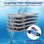 Baseino druskos elektrolizės generatorius su savaiminio valymo funkcija (Juoda) – Paveikslėlis 4