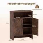 Batų spintelė kaimiško stiliaus su reguliuojamomis lentynomis (Kaimiška ruda) – Paveikslėlis 2