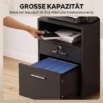 Biuro spintelė ant ratukų su 2 stalčiais (1 rakinamas) ir atvira lentyna – Paveikslėlis 4