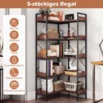 Daugiafunkcinė 5 lygių L formos lentyna su paaukštintais kraštais (Ruda) – Paveikslėlis 5