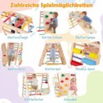 Daugiafunkcinis 8-in-1 sulankstomas medinis lipynių kompleksas vaikams (Spalvota) – Paveikslėlis 3