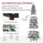 Dirbtinė Kalėdų eglė 180 cm, apsnigta, siaura, tanki ir lengvai surenkama – Paveikslėlis 6