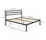 Dvigulė metalinė lova 190x200 cm su medinėmis grotelėmis ir galvūgaliu – Paveikslėlis 10