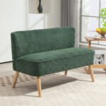 Dvivietė patogi sofa su tvirtu mediniu rėmu – Paveikslėlis 2