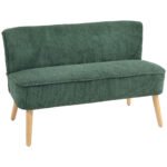 Dvivietė patogi sofa su tvirtu mediniu rėmu