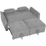 Dvivietė sofa-lova 4-in-1 su nepriklausomu dvigubu ištraukiamuoju mechanizmu