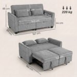 Dvivietė sofa-lova 4-in-1 su nepriklausomu dvigubu ištraukiamuoju mechanizmu – Paveikslėlis 3