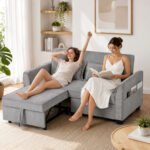 Dvivietė sofa-lova 4-in-1 su nepriklausomu dvigubu ištraukiamuoju mechanizmu – Paveikslėlis 9