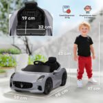 Elektrinis automobilis vaikams 12V Maserati dizaino su LED šviesomis ir muzika 3-5 m – Paveikslėlis 3