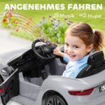 Elektrinis automobilis vaikams 12V Maserati dizaino su LED šviesomis ir muzika 3-5 m – Paveikslėlis 7
