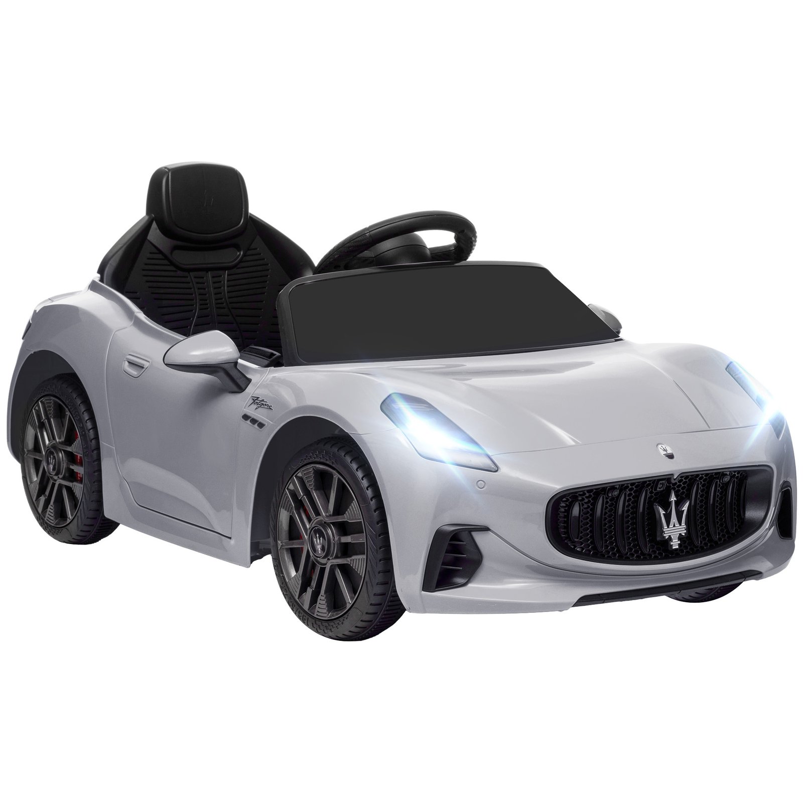 Elektrinis automobilis vaikams 12V Maserati dizaino su LED šviesomis ir muzika 3-5 m