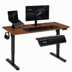 Elektrinis darbo stalas 120x60 cm su reguliuojamu aukščiu 72-118 cm