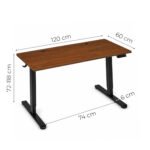 Elektrinis darbo stalas 120x60 cm su reguliuojamu aukščiu 72-118 cm – Paveikslėlis 10