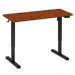 Elektrinis reguliuojamo aukščio stalas 120x60 cm sendinto ąžuolo spalvos – Paveikslėlis 5