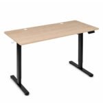 Elektrinis stalas 120x60 cm su 72-118 cm aukščio reguliavimu, šviesaus ąžuolo – Paveikslėlis 4