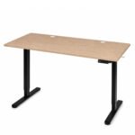 Elektrinis stalas 120x60 cm su 72-118 cm aukščio reguliavimu, šviesaus ąžuolo – Paveikslėlis 6