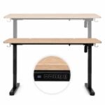 Elektrinis stalas 120x60 cm su 72-118 cm aukščio reguliavimu, šviesaus ąžuolo – Paveikslėlis 7