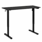 Elektrinis stalas 140 x 60 cm, reguliuojamo aukščio 72–118 cm, juodas – Paveikslėlis 5