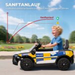 Elektrinis vaikiškas policijos automobilis su valdymo pultu, 2 varikliais ir amortizacija – Paveikslėlis 7