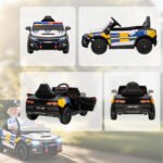 Elektrinis vaikiškas policijos automobilis su valdymo pultu, 2 varikliais ir amortizacija – Paveikslėlis 8