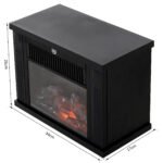 Elektrinis židinys su 600/1200 W šildymu ir liepsnos efektu – Paveikslėlis 3