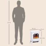 Elektrinis židinys su LED efektu, reguliuojama 1000/2000 W galia ir termostatu – Paveikslėlis 3