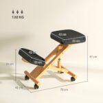 Ergonominė kėdė keliams su ratukais namams ir biurui – Paveikslėlis 3