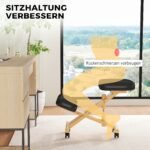 Ergonominė kėdė keliams su ratukais namams ir biurui – Paveikslėlis 4