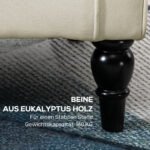 FOTELIS su ausimis, vintažinis, su sagų dygsniavimu ir tekintomis kojomis – Paveikslėlis 7