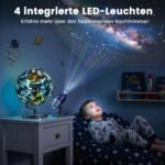 Gaublys edukacinis šviečiantis su geografiniu žemėlapiu ir žvaigždynais (Mėlyna) – Paveikslėlis 5