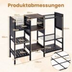 Įrankių stovas metalinis universalus su 66 skyriais ir erdviomis lentynomis (Juoda) – Paveikslėlis 2