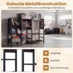 Įrankių stovas metalinis universalus su 66 skyriais ir erdviomis lentynomis (Juoda) – Paveikslėlis 3