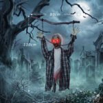 Kabinamas Helovino zombis 110 cm animuotas, aktyvuojamas garsu/lietimu – Paveikslėlis 3