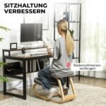 Klūpėjimo kėdė ergonominė su beržo medienos rėmu, laikysenai ir skausmams mažinti – Paveikslėlis 4