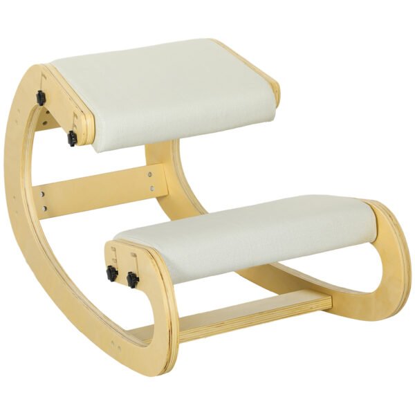 Klūpojama ergonominė kėdė su 6 reguliuojamomis padėtimis ir mediniu rėmu