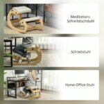 Klūpojama ergonominė kėdė su 6 reguliuojamomis padėtimis ir mediniu rėmu – Paveikslėlis 8