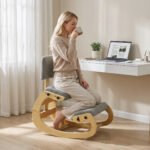 Klūpoma ergonominė kėdė su atlošu ir kordo audiniu – Paveikslėlis 2