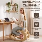 Klūpoma ergonominė kėdė su atlošu ir kordo audiniu – Paveikslėlis 4