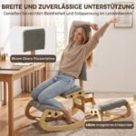 Klūpoma ergonominė kėdė su atlošu ir kordo audiniu – Paveikslėlis 5