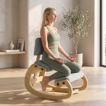Klūpoma ergonominė kėdė su atlošu ir kordo audiniu – Paveikslėlis 9