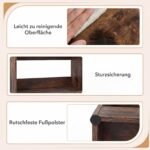 Knygų lentyna su 8 skyriais ir stalčiumi (Rustikinė ruda) – Paveikslėlis 4