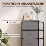 Komoda su plieniniu rėmu ir 4 medžiaginiais stalčiais – Paveikslėlis 5