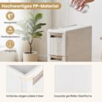 Kompaktiška siaura spintelė su ratukais ir trimis stalčiais (Smėlio) – Paveikslėlis 4